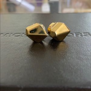 Michael Kors Rock shaped gold earrings